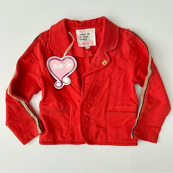 Mim-pi Orange Blazer Size 104 (4 years) Girls - Picture 2 of 11